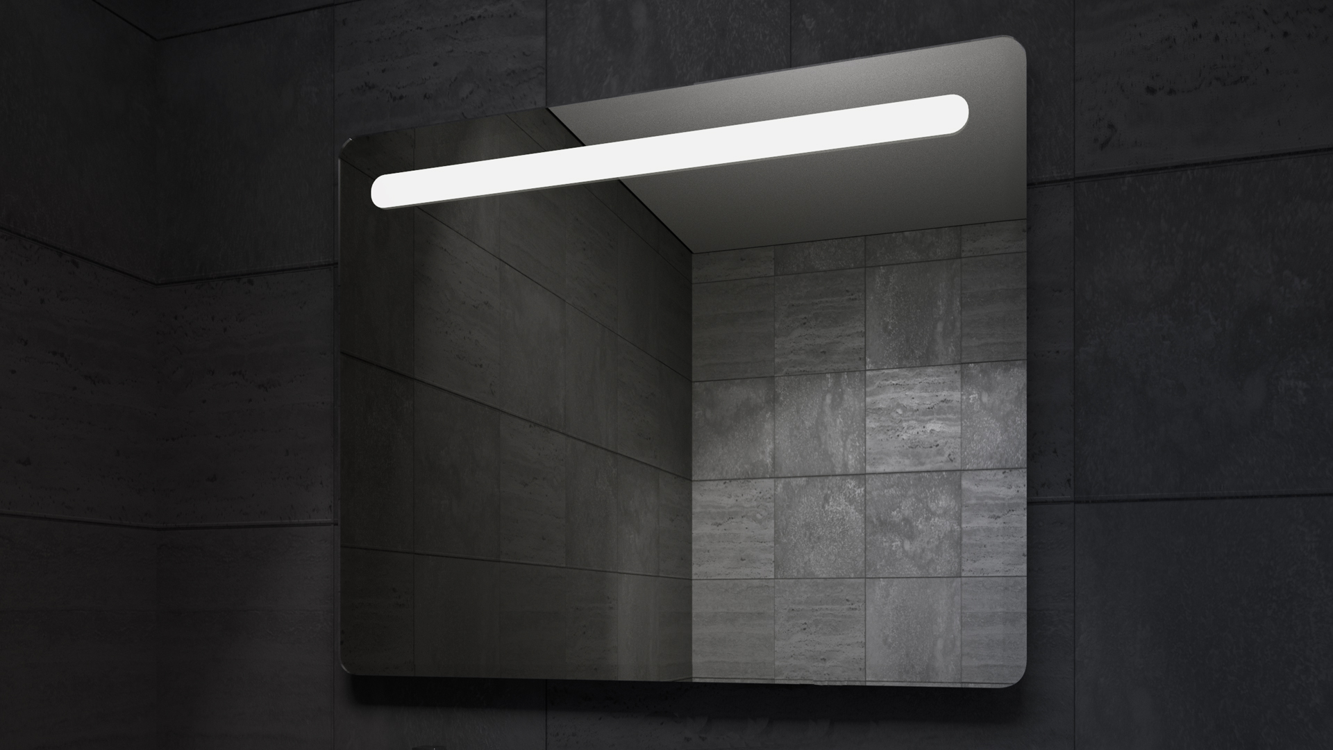 Calipso LED Mirror in Darkness