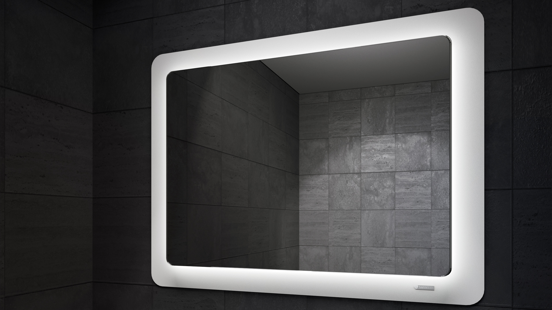 Cosmo LED Mirror in Darkness