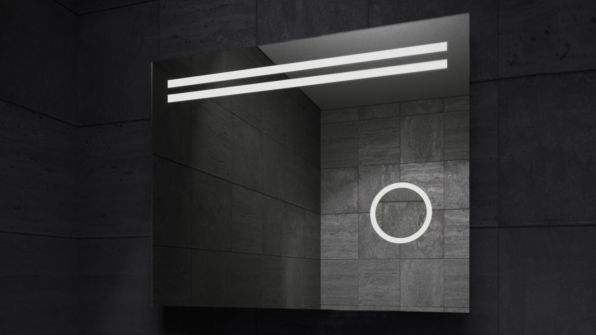 Della LED Mirror in Darkness