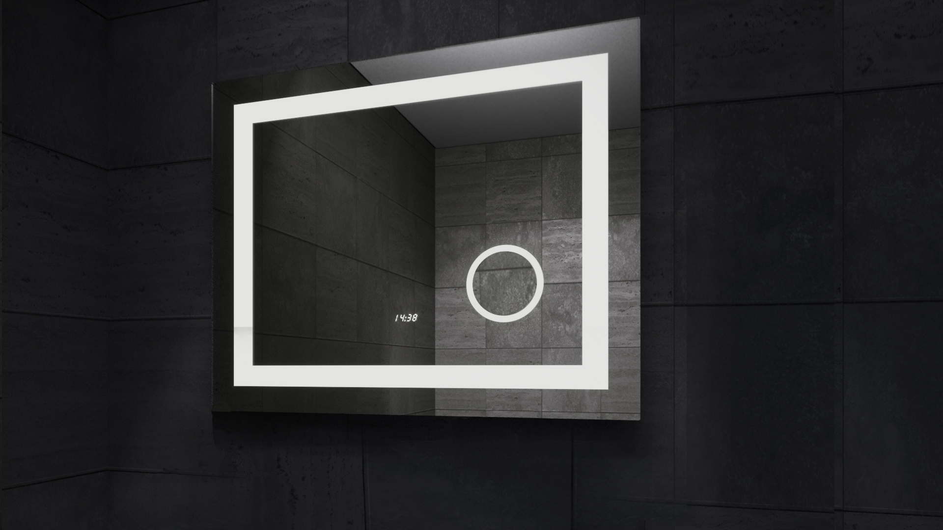 Mega LED Mirror in Darkness