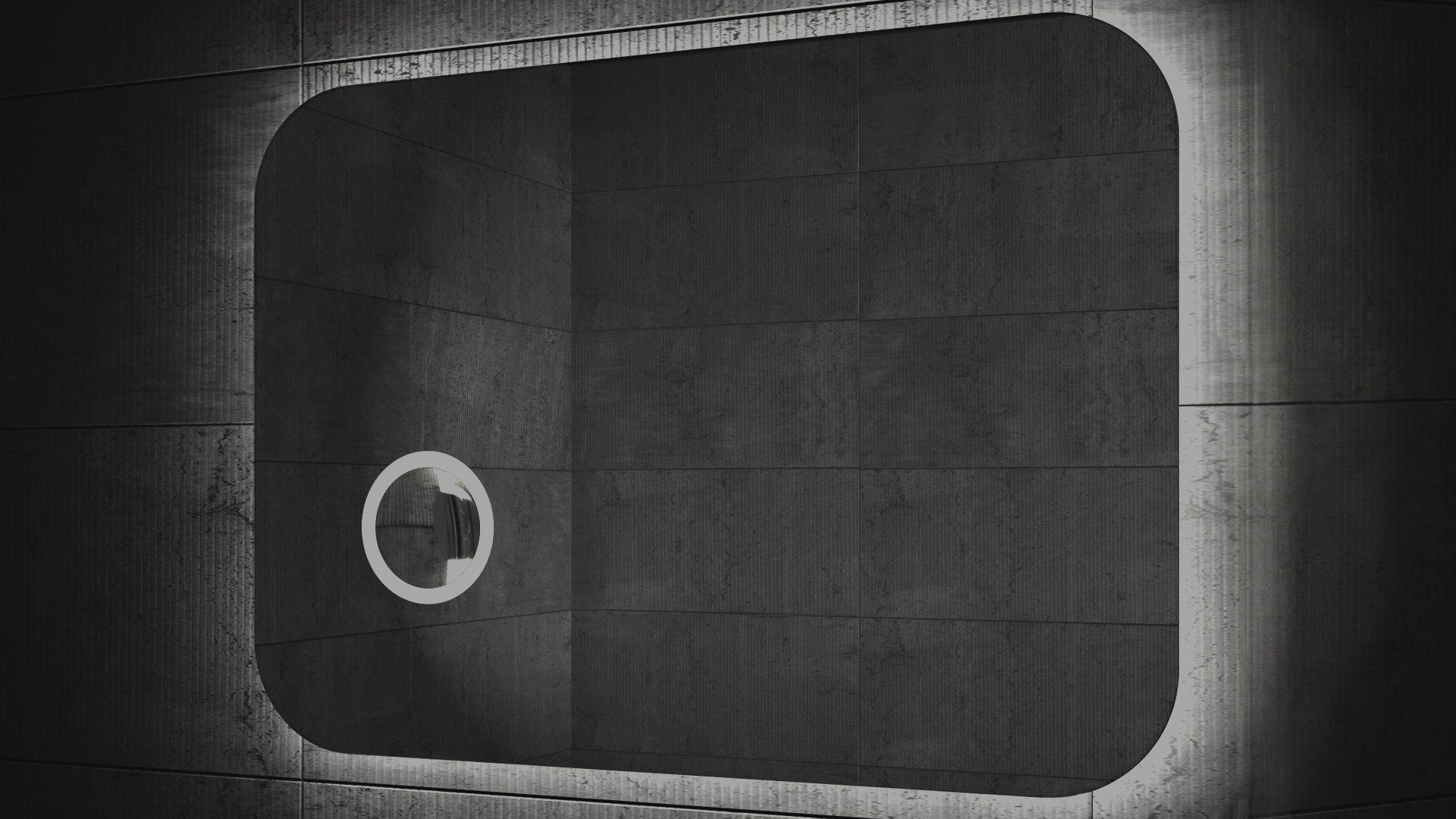 Oko LED Mirror in Darkness