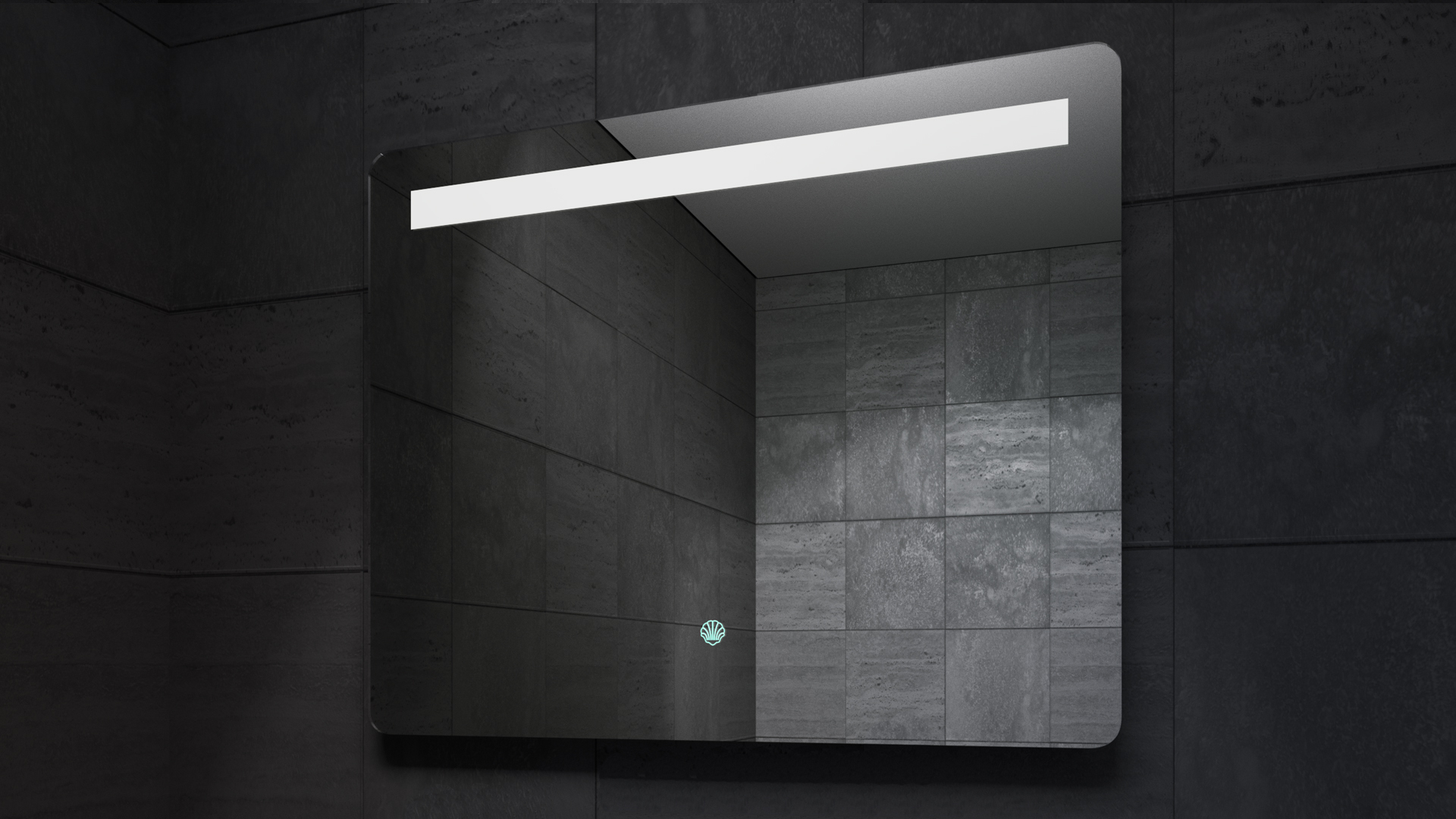 Rada LED Mirror in Darkness