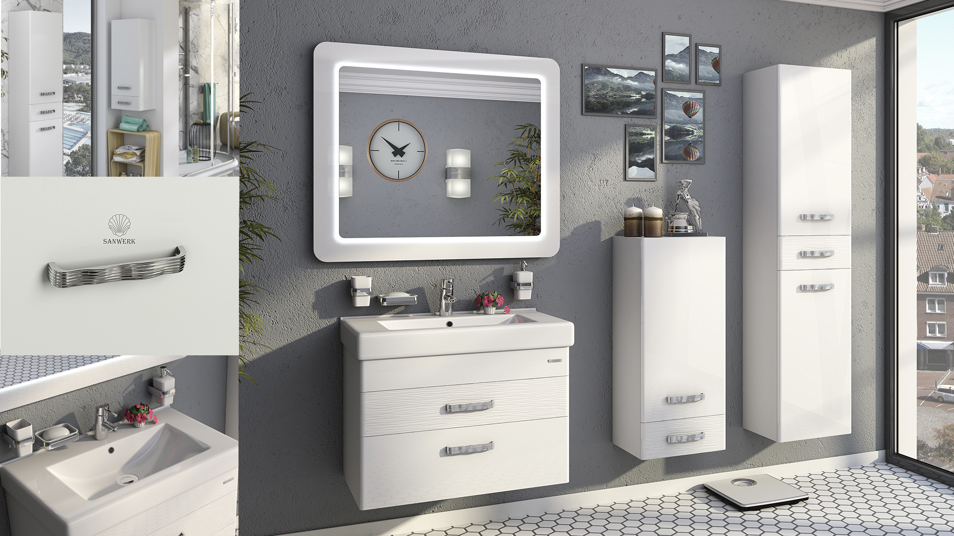 Sierra Air Wall Hung Cabnet Set